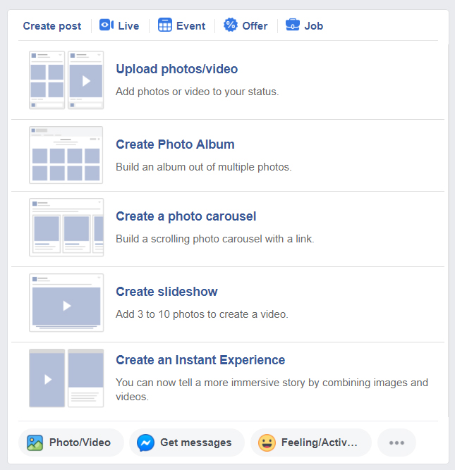  CodexLearn - รูปแบบการอัพโหลดรูปภาพบน Facebook